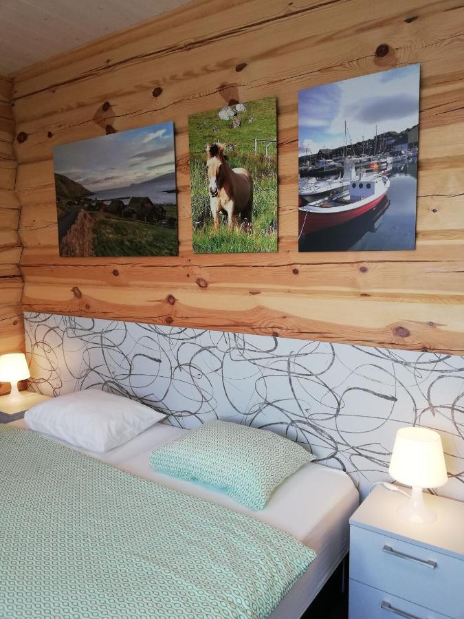 Gøtugjógv Log House Apartamento Exterior foto